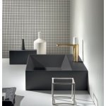     Antonio Lupi GestoMood Umywalka ścienna/stawiana na blacie 40x54 cm Basalto GESTOMOOD54BASALTO