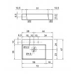 Antonio Lupi GraffioMood Umywalka ścienna/stawiana na blacie 47x72 cm Biały GRAFFIOM72