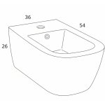 Antonio Lupi Komodo Bidet 54x36 grigio vesuvio KOMODO2CGRIGIOVESUVIO