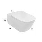 Antonio Lupi Komodo Miska 54x36 z deską wolnoopadającą biała KOMODO1