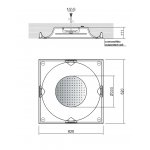 Antonio Lupi Meteo Deszczownica sufitowa 620x620 mm z podświetleniem LED Biały METEO_INL