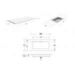Antonio Lupi Myslot Umywalka Zintegrowana z Blatem 40x120 cm biała CR140/MYSLOT490