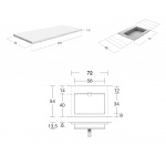 Antonio Lupi Myslot Umywalka Zintegrowana z Blatem 54x120 cm biała CR154/MYSLOT72