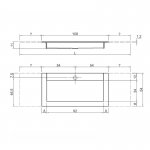Antonio Lupi OpenSlot Umywalka wpuszczana w blat 54x108 cm Biały OPENSLOT108