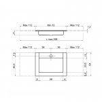 Antonio Lupi Openslotmood Umywalka wpuszczana w blat 54x72 cm Biały OSM54