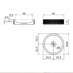 Antonio Lupi Pixel Umywalka stawiana na blat Ø 45 cm Marmo Carrara PIXEL45