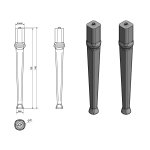 Aqualine Antik Nogi do umywalki (2 szt.) biały KL270