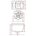 Artceram A16 Miska 52x36  deską wolnoopadającą białą ASV00301;00 + ASA00101;71