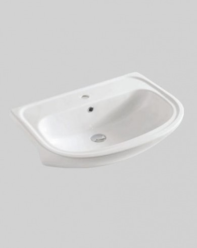 Artceram Apollo Umywalka półwpuszczana w blat 66x49 cm biała APL00101;00