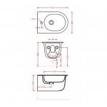 Artceram Chic Bidet wiszący 38x53 cm biały CHB00101;00