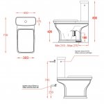 Artceram Civitas Miska WC kompakt biały 36x54 cm CIV00401;00