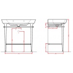 Artceram Civitas Stelaż Umywalkowy Chrom CIA00971