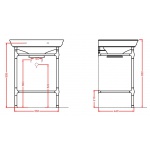 Artceram Civitas Stelaż Umywalkowy Chrom CIA00271