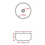 Artceram Cognac Umywalka stawiana na blat Ø35 cm Orange cameo COL00413;00