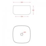 Artceram Cognac Umywalka stawiana na blat 43x43x22,5 cm Biała COL00601;00