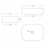 Artceram Cognac Umywalka stawiana na blat 56x41x15,5 cm Biała COL00901;00