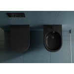 Artceram File 2.0 Miska wisząca bezrantowa z deska wolnoopadającą slim czarny mat 52x36 FLV00417;30+FLA01417