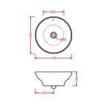 Artceram Fuori 1 Umywalka stawiana na blat 40 cm biała TFL00201;00
