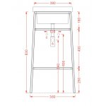  Artceram Fuori Scala Stelaż pod umywalkę czarny ACA054.17