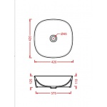 Artceram Ghost Umywalka stawiana na blat 42x42 cm Biała GHL00101;00