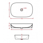 Artceram Ghost Umywalka stawiana na blat 65x42 cm Biała GHL00201;00