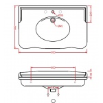 Artceram Hermitage Umywalka Ścienna 92x58 cm Biała HEL00501;00