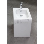   Artceram La Fontana Bidet Stojący 54x36 cm biały/czerwony + Bandini I-Tap Bateria bidetowa chrom z ekspozycji LFB00401;51+2323200000 Tylko 1 komplet w takiej cenie!