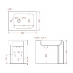   Artceram La Fontana Bidet Stojący 54x36 cm biały/czerwony + Bandini I-Tap Bateria bidetowa chrom z ekspozycji LFB00401;51+2323200000 Tylko 1 komplet w takiej cenie!