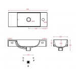 Artceram Brick Umywalka ścienna 20x54 cm Biała LML00201;00