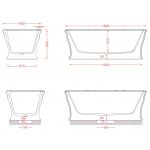 Artceram Neo Wanna wolnostojąca 180x85x65 cm biała ACW003.01