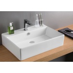 Artceram Quadro Umywalka stawiana na blat/ścienna 65x48 cm Biała QUL00301;00