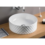 Artceram Rombo Umywalka stawiana na blat Ø44 cm Biała OSL00901;00