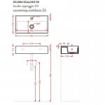Artceram Scalino Umywalka wisząca/stawiana na blat 50x27 cm Biała SCL00601;00