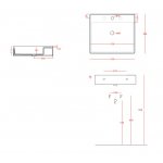 Artceram Scalino Umywalka wisząca/stawiana na blat 55x48 cm Biała SCL00701;00