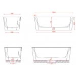 Artceram Square Wanna wolnostojąca 180x80x60 cm biała ACW004.01