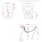 Artceram Ten Bidet stojący biały 36x52 cm TEB00301;00