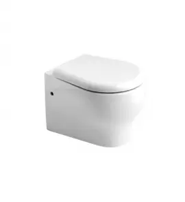 Axa Cinque Miska ścienna 35x50 cm i deska WC zwykła Biały połysk 361501+368801