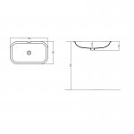 Axa Ciotola Umywalka podblatowa 66x40 cm i korkiem Click-clack z syfonem Biały połysk 1509401+AF0015+SI020