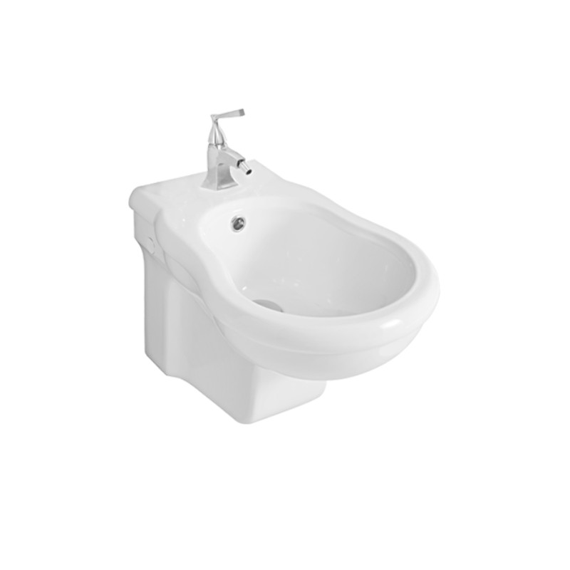 Axa Contea Bidet ścienny 36x55 cm Biały połysk 0607001