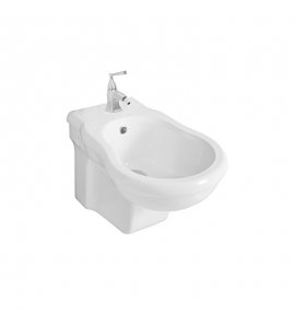 Axa Contea Bidet ścienny 36x55 cm Biały połysk 0607001