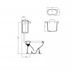 Axa Contea Zbiornik dolnopółkowy z mechanizmem i rurą Biały połysk 0605201+BA011