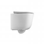 Axa EVA Miska ścienna 55x36 cm z deską WC wolnoopadającą Biały połysk 8801401+AF8801