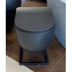 Axa Glomp Miska wisząca bezrantowa z deską WC wolnoopadającą 51x36,5 cm Nero matt/Czarny mat 0201007+319107