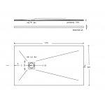 Axa H28 Brodzik prostokątny 80x170 cm Biały APDMPL80170H28