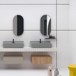 Axa Lustro ścienne z półką 64,5x90,5 cm Czarny mat 500200