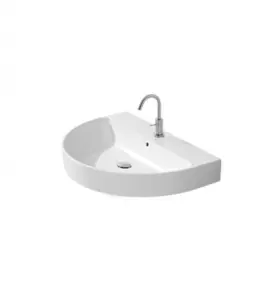 Axa Normal Umywalka ścienna/stawiana na blat 50x37 cm z korkiem Click-clack i syfonem Biały połysk WS11801F+AF0015+SI020