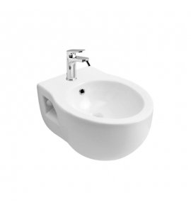 Axa Prime Bidet ścienny 36x51 cm Biały połysk 442501+FI01025