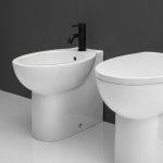 Axa Prime Bidet stojący 36,5x51 cm Biały połysk 442001