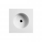 Axa SKYLAND Umywalka wpuszczana w blat 55x55 cm z korkiem Click-clack Biały mat 3213412+AF001512