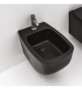 Axa WHITE JAM Bidet ścienny 34x52 cm Czarny mat 3312807